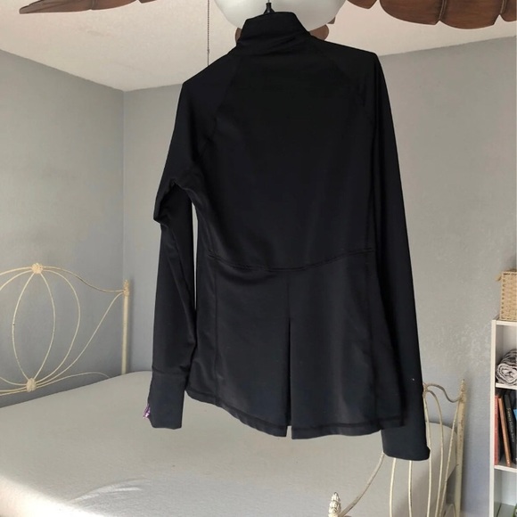 Black zip up athletic jacket from Danskin for women. - Picture 2 of 3